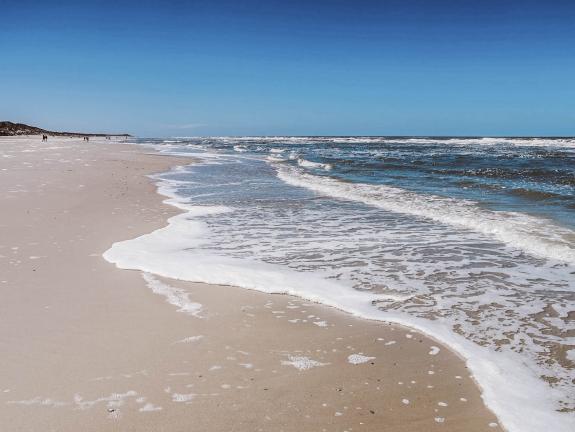 Strandausritt an der Wasserkante, ob allein oder begleitet von ortskundigen Reitern: Ein Ausritt auf Langeoog lässt jedes Reiterherz höher schlagen. Aussicht beim Strandausritt