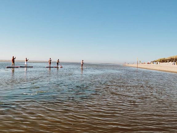 Stand-Up Paddling am Weststrand von Langeoog Stand-Up Paddling am Weststrand