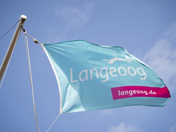 Flagge "Langeoog.de" (100x150 cm) Flagge "Langeoog.de" (100x150 cm)