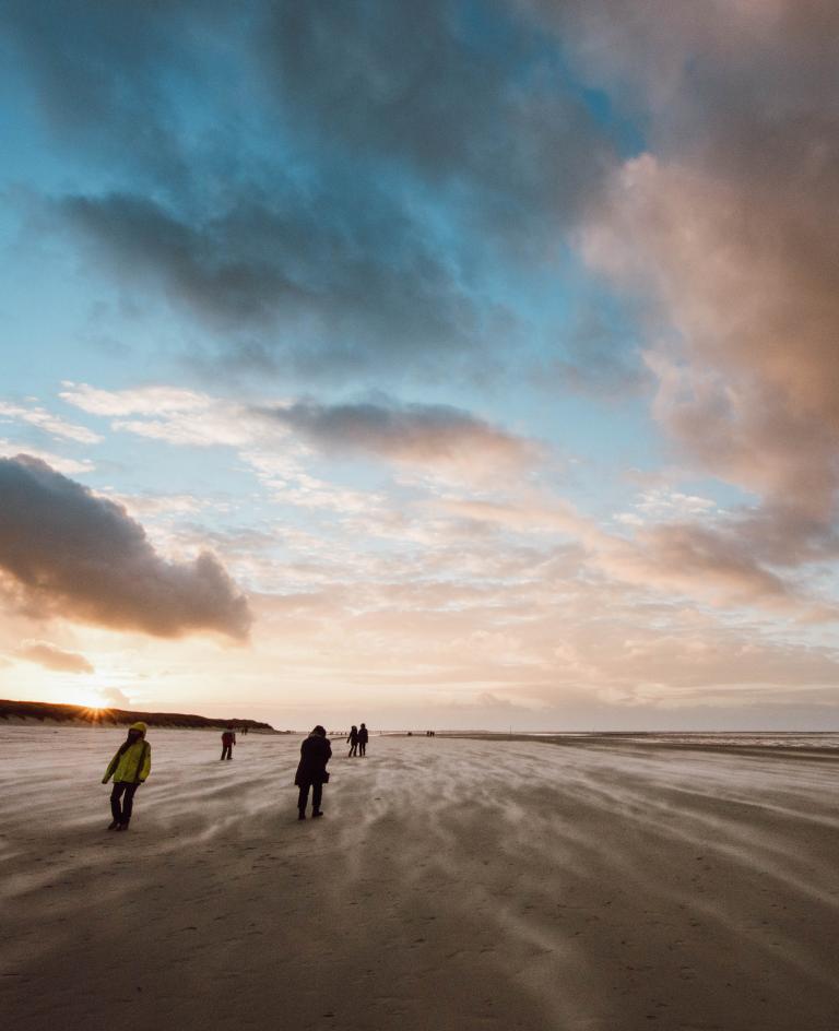 Dramatische Lichtstimmung am WInterstrand