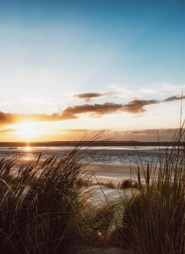 Langeooger Strand im Sonnenuntergang