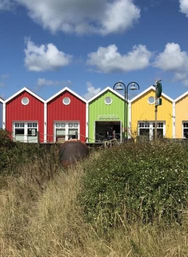 Bunte Buden auf Langeoog